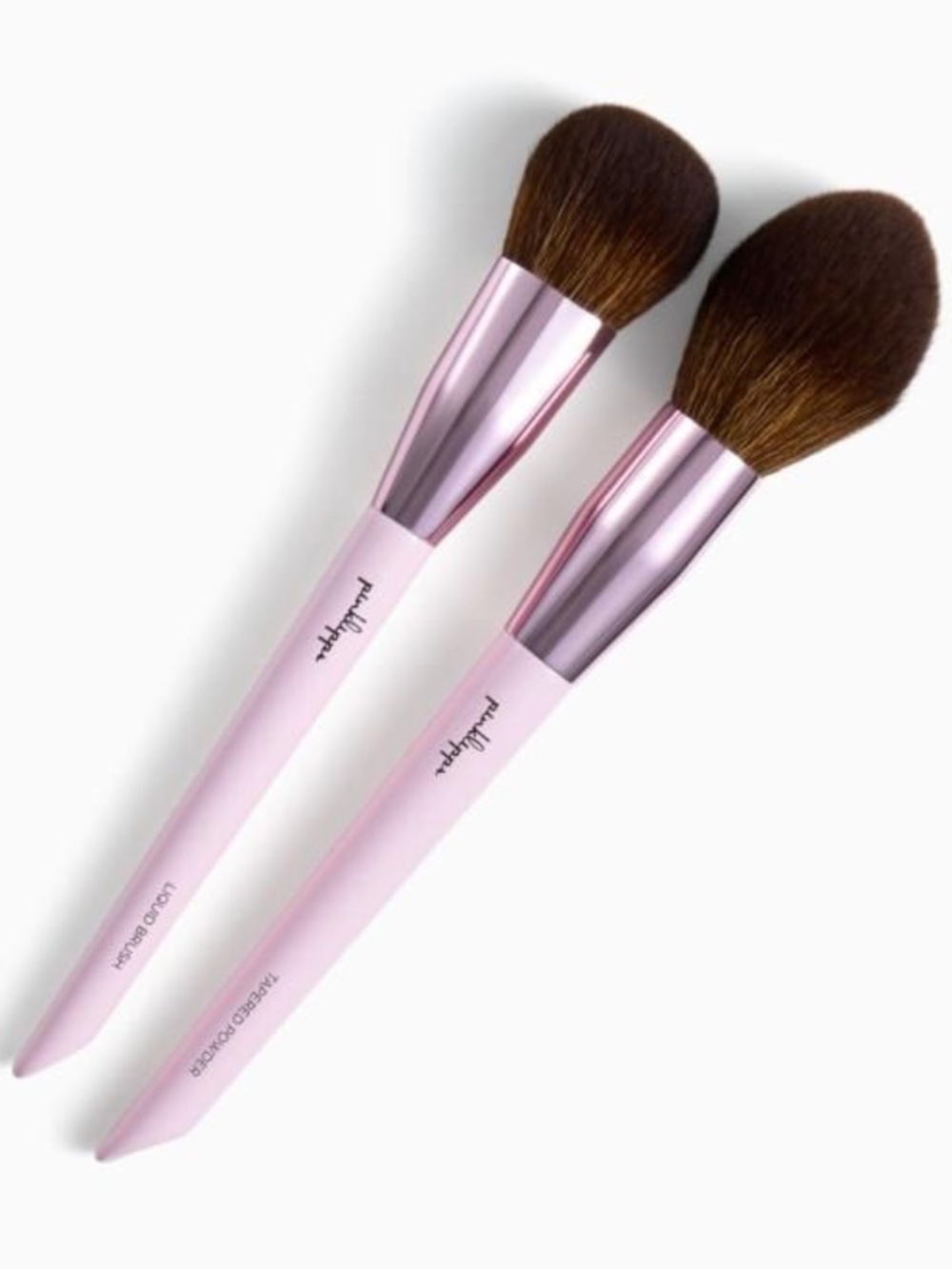 PINK LIPPS • LIGHT PINK 2PC MAKEUP BRUSH SET